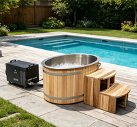 Baignoire de récupération à froid en cèdre rouge avec refroidisseur pour athlètes, stock entrepôt Californie (États-Unis), refroidissement rapide à basse température