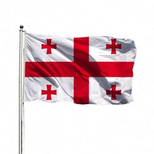 Wholesale 2026 Custom Logo Portable Flying Style Georgia National <b>Flag</b> Custom Polyester 3x5 FT with 2 Grommets - Product Image 1