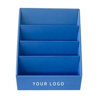 Présentoir en papier carton personnalisé Stand/Rack/étagères/cas pour boutique 3 ou 4 niveaux ondulé affichage bacs brochure/porte-revues