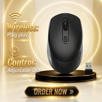 Souris compacte mini Bluetooth sans fil, souris sans fil à piles AA/AAA, souris optique ergonomique de bureau sans fil 2,4 G