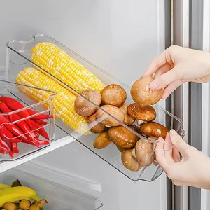 냉장고 세이버 식품 보관함 쌓을 수있는 냉장고 냉동고 주최자 뚜껑이있는 신선한 보관 용기