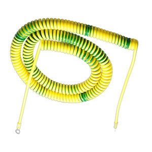 Filo a molla in rame bicolore senza ossigeno giallo verde cavo in PVC isolante 0.75/1.5/2.5/4/6 filo di collegamento a spirale quadrato - Product Image 4