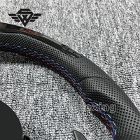 Volant en cuir véritable avec lumière LED pour BMW M2 M3 M4 M5 M6 X5M F30 F10 F20 F35 F22 F18 F07 F01 E90 E92 E46