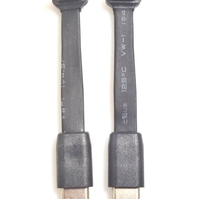 Câble USB 2.0 Type C vers Type C ultra-court, mâle coudé vers mâle droit, 5 fils, pour batterie externe et appareil photo