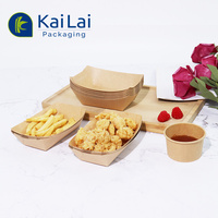 Barquettes jetables biodégradables en papier kraft de qualité alimentaire pour la vente en gros, idéales pour la restauration rapide à emporter