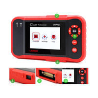 LAUNCH CRP123 ABS/SRS/transmisión/motor 4 sistemas OBD2 lector de código OBDII herramienta de diagnóstico CRP 123 escáner automático Creader VII +