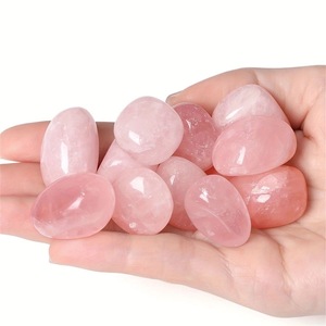 Venta al por mayor de artesanías de cuarzo rosa natural, piedra pulida de palma, esfera Yoni, cristal curativo en bruto, Reiki, Chakra, Fengshui para el hogar - Product Image 3
