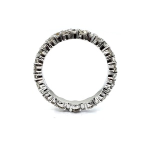 Hong Kong livraison rapide bijoux Saint Valentin haute qualité 14k solide or blanc véritable diamant éternité bague de mariage pour les femmes - Product Image 3