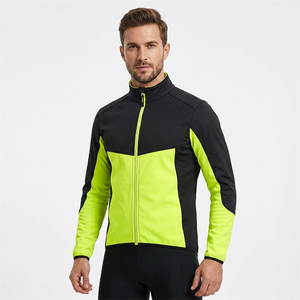 <b>Men's</b> Reversible Full Zipper <b>Cycling</b> <b>Jacket</b> Windproof Quick Dry Eco-Friendly Long Sleeves MTB Bike OEM Sportswear Plus Size - Product Image 1