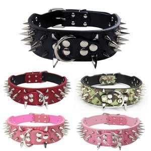 Collar para Perro Resistente con Tachuelas para Perros Grandes y Medianos, Ajustable, de Cuero PU, con Remaches Punk, Anti-Mordidas, Duradero - Product Image 2