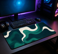 Tapis de Souris Gaming Professionnel 60 x 30 cm Imperméable Antidérapant Bords Cousus Qualité Supérieure pour Configuration Gaming (Vert) en Tissu – En Stock