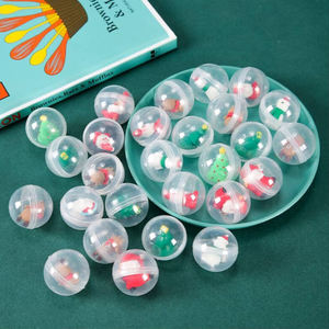 Neue Spielzeuge OEM/ODM maßge schneiderte kugelförmige Spielzeug leere Kunststoff Weihnachts kapsel für Verkaufs automaten - Product Image 3