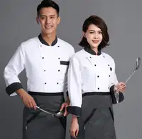 Unisex Restoran Seragam Pelayan Seragam Pakaian untuk Dapur