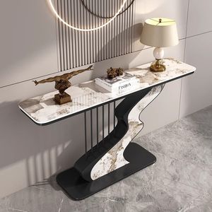 Table d'entrée moderne de luxe en pierre, table d'appoint créative simple pour salon, hôtel ou villa - Product Image 2