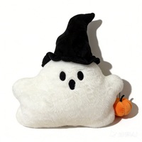 Coussin décoratif fantôme citrouille d'Halloween, super doux, en peluche, rembourrage en coton PP, taille 31cm-50cm, anti-stress, amusant