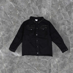 Chaqueta de Lona de Algodón con Remaches Personalizada Estilo Streetwear Vintage para Hombre - Product Image 1