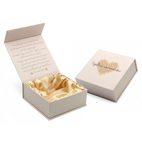 Emballage de boîte-cadeau vide magnétique de luxe de marque personnalisée en carton noir rigide de qualité supérieure avec couvercle magnétique