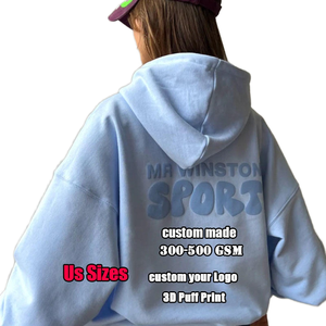 Sudadera OEM de algodón con bordado, logotipo personalizado, pedrería y estampado en relieve, cuello redondo, unisex, lisa, con capucha, ¡Gran oferta! - Product Image 1