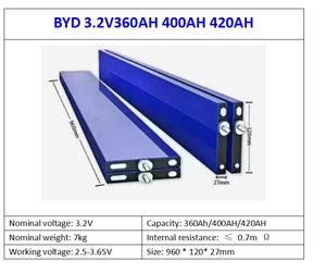Солнечная батарея Lifepo4, самая безопасная батарея 420AH 3,2 v 360Ah 400AH, оригинальные продукты BYD для хранения энергии и автомобилей EV - Product Image 5