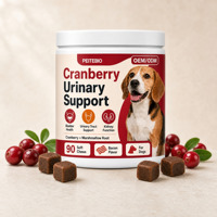 Friandises à mâcher molles à la canneberge pour chiens avec racine de guimauve, soutien urinaire, saveur bacon, PEITEBIO, 90 friandises, complément alimentaire quotidien pour animaux de compagnie