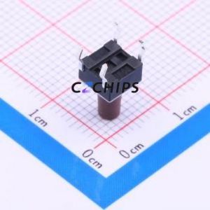 TL1105BF100Q Tactile Switch Through hole Component (THT)-4P,6x6mm Switch Single Pole Single Throw Round Button 1N Through Hole - Product Image 2