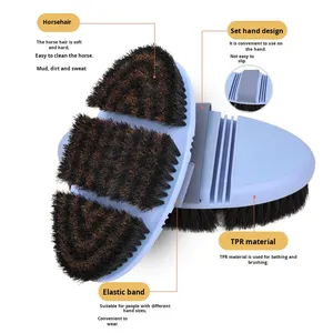 <span class=keywords><strong>Brosse</strong></span> et outils de nettoyage pour chevaux en plastique écologique - Product Image 1