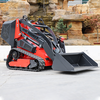 Pengiriman Gratis Infront China Skidsteer Attachments Mini Crawler Skid Steer Loader Dengan Track