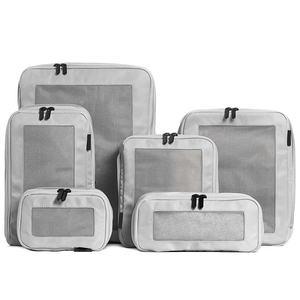 <b>Compression</b> Packing Cubes for Travel Luggage Organizer <b>Bags</b> Double Zipper Packing Cubes for Suitcases (6-Pack, Multiple color) - Product Image 1