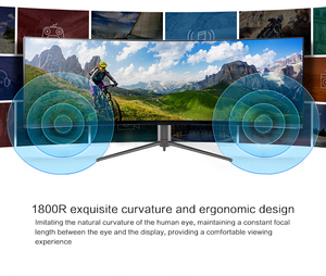 จอคอมพิวเตอร์โค้งสำหรับเล่นเกม OEM Ultra Wide Screen ขนาด 49 นิ้ว ความละเอียด 4K 144hz พร้อมขาตั้งปรับได้ รองรับความโค้ง 1500R - Product Image 3