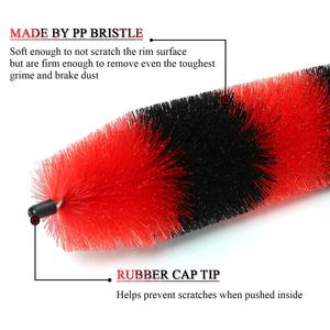 <span class=keywords><strong>Brosse</strong></span> rouge polyvalente à poils longs et souples <span class=keywords><strong>pour</strong></span> moyeu de voiture Brosses de nettoyage des pneus <span class=keywords><strong>pour</strong></span> le nettoyage des roues automobiles. - Product Image 3