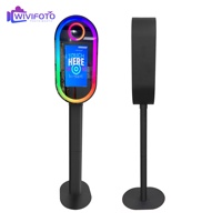 Photomaton miroir compatible SLR de 15,6 pouces avec résolution HD, design ovale portable pour les mariages et les fêtes