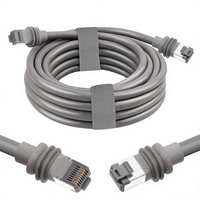 Cable de Repuesto para Starlink Gen 3 de 10 Pies, 6 Conductores, Cat 6, 26AWG, Cobre Puro, Impermeable, Rectangular, Gris, MOOKEERF