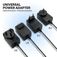 Adaptateur secteur 12V 2A de haute qualité, prise US UK EU AU, adaptateur mural 24W, alimentation 12V 2A pour routeur, bande lumineuse LED, haut-parleur