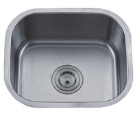4236 Installation de sous-montage pour évier de cuisine et de salle de bain en acier inoxydable à bassin unique avec robinet à un trou non inclus