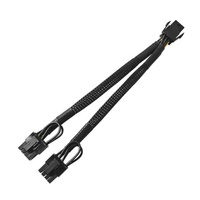 Adaptateur d'alimentation multimédia, 6 broches, femelle à double 8 broches, 18awg, carte mère PCI Express, câble d'extension 3.0, PCIe Riser