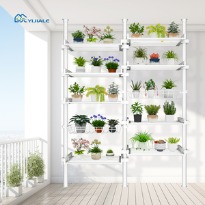 Support de plantes robuste et épaissi au <span class=keywords><strong>design</strong></span> moderne, étagère à fleurs réglable pour balcon - Product Image 3