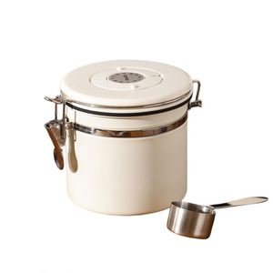 Recipiente hermético para café, contenedor de granos de café de acero inoxidable, contenedor de almacenamiento de alimentos para cocina con marcador de fecha y cuchara. - Product Image 2