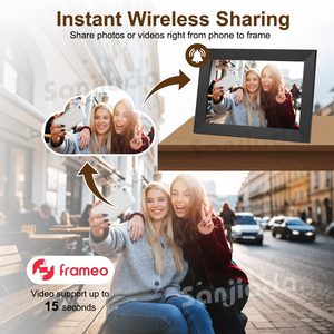 Cadre photo numérique LCD Wi-Fi Cloud 10,1 pouces avec 32 Go de mémoire, application FrameO, partage d'album vidéo, prix d'usine - Product Image 3