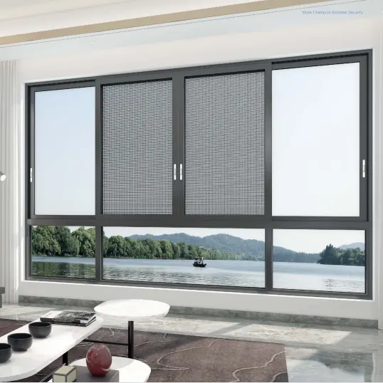 Guangdong Foshan Aluminium Schiebetüren und Glasfenster Glas in voller Größe mit niedrigem Preis und hoher Qualität Fenster und Tür