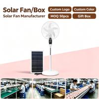 Kipas Meja Tenaga Surya Putih yang Dapat Diisi Ulang, Mini, dan Tahan Lama untuk Penggunaan Luar Ruangan