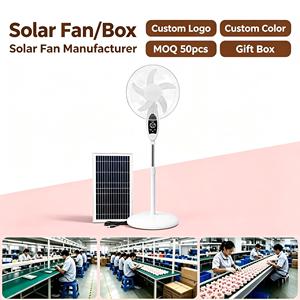 Ventilateur solaire pour panneaux solaires, ventilateur chauffant mécanique <span class=keywords><strong>rechargeable</strong></span> sur pied - Product Image 6