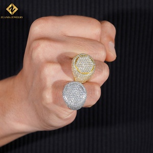 Hot Sale Hip Hop Moissanite <b>Ring</b> <b>Men</b> Iced Out Moissanite DiamondRing 925 Sterling Silver <b>Ring</b> Past Diamond Tester with GRA - Product Image 2