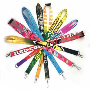 Cordón de poliéster personalizado con gancho, accesorio promocional, soporte para tarjeta de identificación de fábrica, cordón para el cuello con logo impreso. - Product Image 4