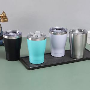 Vaso Térmico de Acero Inoxidable de 12oz con Forma de Cintura, Taza de Viaje para Auto, para Café y Agua - Product Image 2