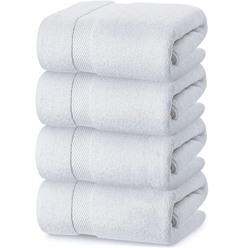 Manufacturers wholesale custom Dobie Embroidery logo luxury hotel bathroom 100% cotton bath towel sets