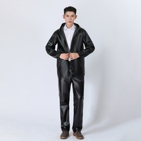 Jaket Hoodie Pria Kulit PU Lembut Grosir Pabrik, Anti Air, Anti Debu, Pakaian Kerja Satu Set untuk Musim Semi dan Gugur