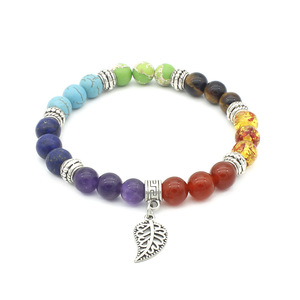 Csja — Bracelet de guérison des 7 Chakras pour hommes et femmes, bijou élastique, perles de Yoga, accessoire de méditation, ST051 - Product Image 4
