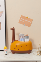 Boîte de rangement de bureau en forme de cerf/girafe, organisateur de maquillage multifonctionnel, porte-stylo pour cosmétiques, papeterie, télécommande