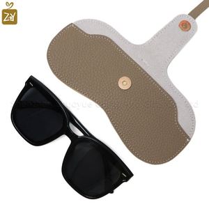 Étuis de lunettes de soleil et de vue durables en gros, pochettes en cuir PU avec cordon pour hommes et femmes - Cadeaux promotionnels de bienvenue - Product Image 4