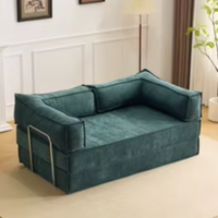 Canapé-lit convertible en chenille, style minimaliste italien, antidérapant, pliable, grand lit de jour rectangulaire en éponge, idéal pour les animaux de compagnie - Grande vente